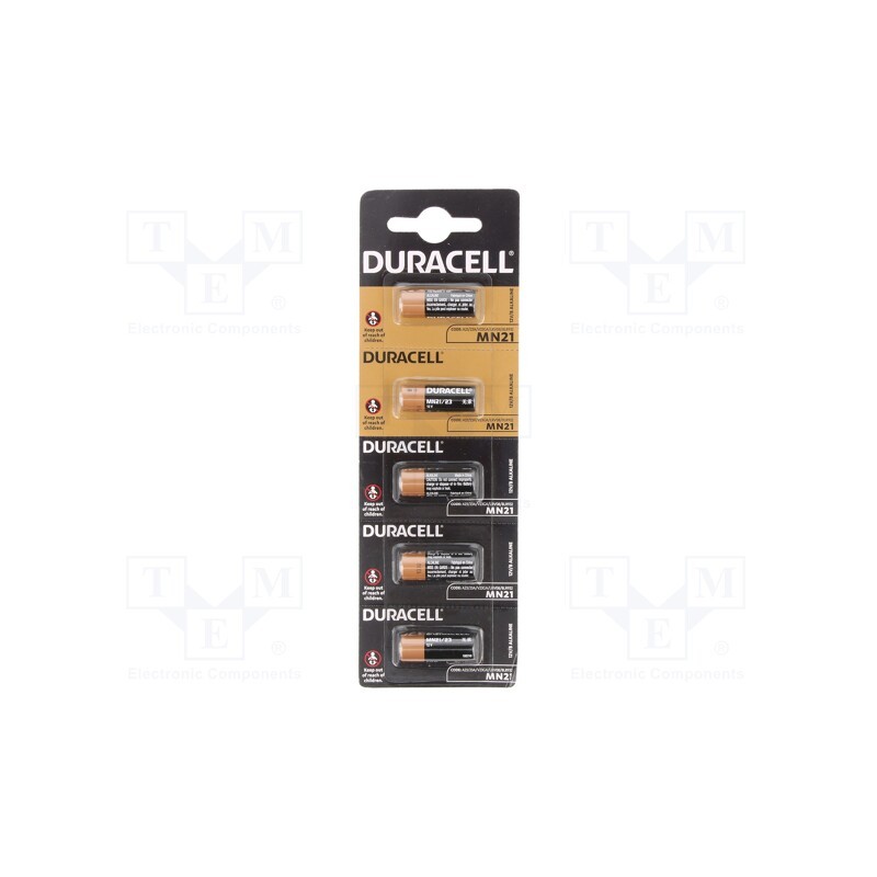 1 set x DURACELL - 5000394132023 - Battery: alkaline, 12V, 23A,8LR932,A23, non-rechargeable, 5pcs.
