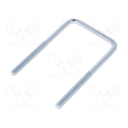 1 pcs x DROMET - CBTC..6..49..90 (1 1/2') - U-bolt, C, 1, steel, zinc, Thread len: 46mm, Int.width: 49mm, square