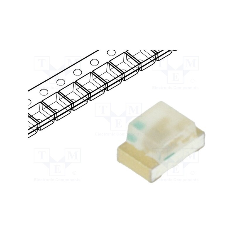 5 pcs x LITEON - LTST-C170TGKT - LED, SMD, 0805, green, 71÷450mcd, 2x1.25x1.1mm, 130°, 2.8÷3.6V, 20mA
