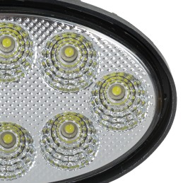 Oval work light 8 LEDs for tractors 12 24v