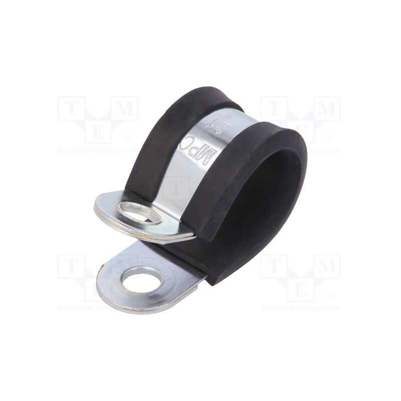 1 pcs x MPC INDUSTRIES - LKD12120 - Fixing clamp, ØBundle : 21mm, W: 20mm, steel, Cover material: EPDM