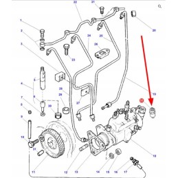 Case extinguishing coil of the injection pump cs mf jcb per