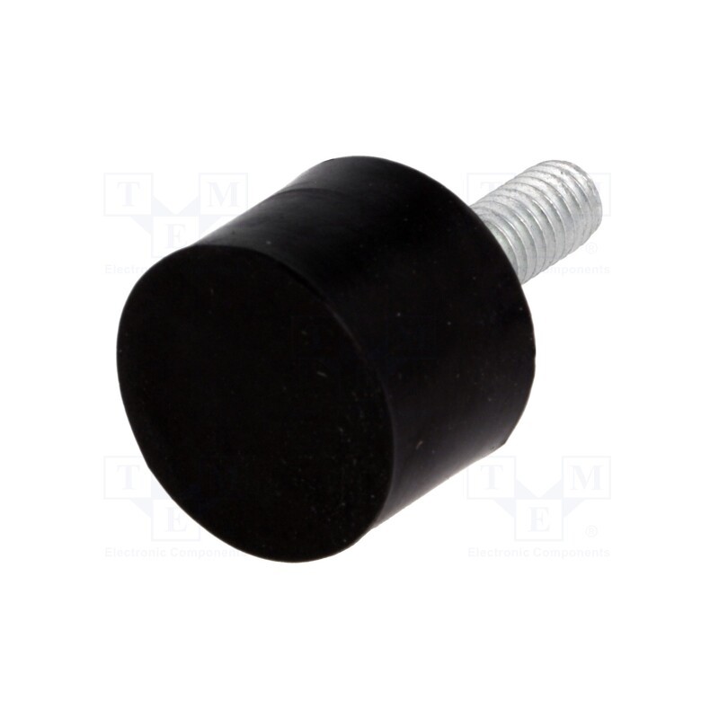 1 pcs x ELESA+GANTER - DVA.4-20-15-M6-18-70 - Vibroisolation foot, Ø: 20mm, H: 15mm, Shore hardness: 70±5, 437N