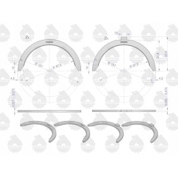 Set of half rings, first cut n 0 25 8000
