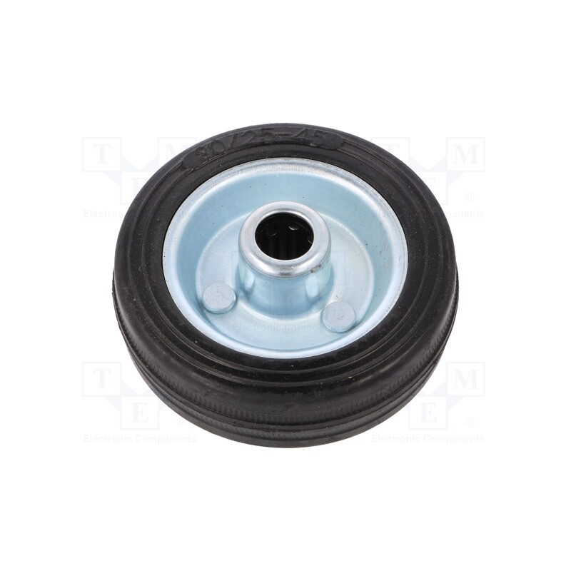 1 pcs x RADER - CSG 80/12W - Transport wheel, Ø: 80mm, W: 25mm, 50kg, rubber, Shore hardness: 80