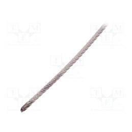 1 pcs x KRAFTBERG - L7X7-F1.5-A4/10M - Rope, acid resistant steel A4, Ørope: 1.5mm, L: 10m