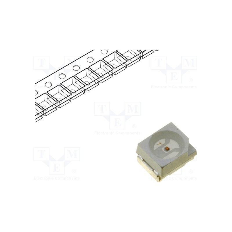 5 pcs x WAH WANG HOLDING - WW-YUA30TS-H1 - LED, SMD, 3528,PLCC2, yellow, 400÷600mcd, 3.5x2.8x1.9mm, 120°, 20mA