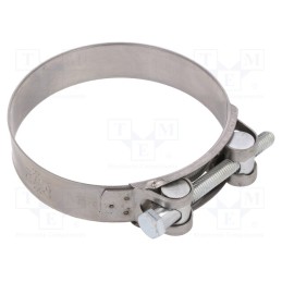1 pcs x MPC INDUSTRIES - S2098 - T-bolt clamp, W: 24mm, Clamping: 98÷103mm, chrome steel AISI 430
