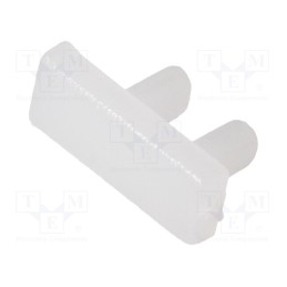 1 pcg x TOPMET - G5999922 - Cap for LED profiles, milky, 20pcs, plexiglass PMMA, SLASH8