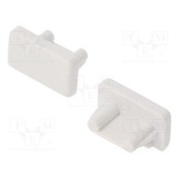 1 pcg x TOPMET - 89080001 - Cap for LED profiles, white, 20pcs, ABS, SLIM8
