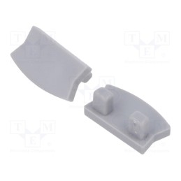 1 pcg x GTV Poland - PA-ZASGLAXMNK-00 - Cap for LED profiles, silver, 10pcs.
