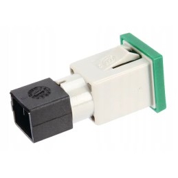 Square indicator light 12 24v green screw-on 2