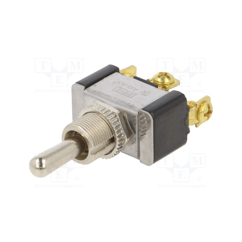 1 pcs x SWITCH COMPONENTS - TA2-1F-DC-6 - Switch: toggle, Pos: 3, SPDT, ON-OFF-ON, 21A/14VDC, Leads: screw