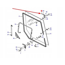 3902137m1 rear window hinge pin