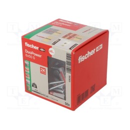 1 pcg x FISCHER - 538245 - Plastic anchor, with screw, 6x50, DUOPOWER, 50pcs, 6mm