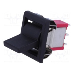 1 pcs x IC SWITCHES - IC1203R7M1QE2 - ROCKER, SP3T, Pos: 3, ON-OFF-ON, 5A/125VAC, 5A/28VDC, black, none