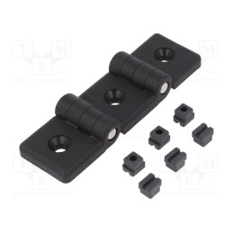1 pcs x ELESA+GANTER - CFI.40-40/40 SH-6 -AS - Hinge, Width: 119mm, technopolymer PA, black, H: 36mm, for profiles