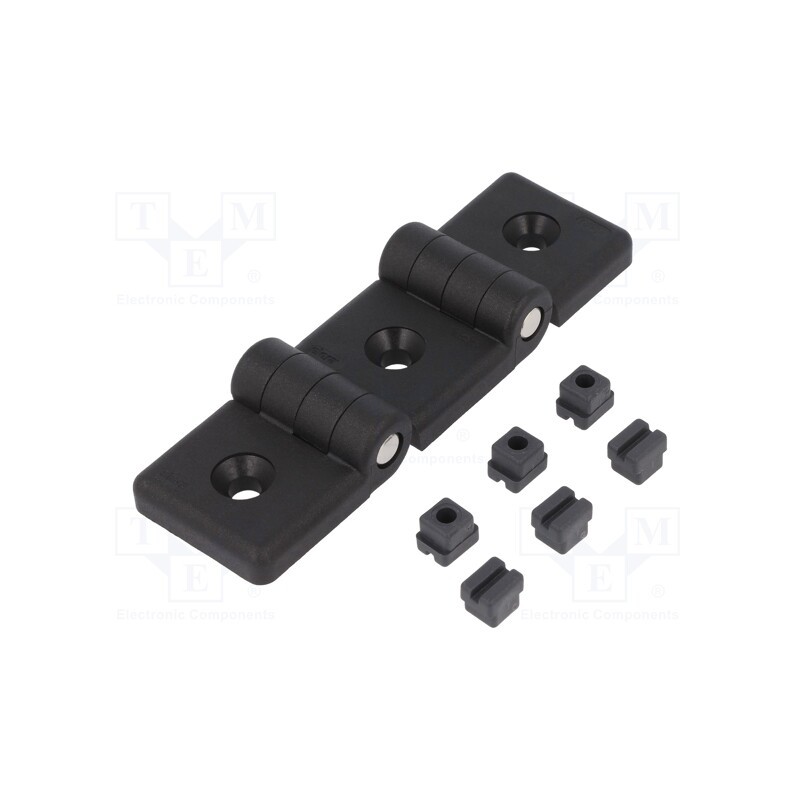 1 pcs x ELESA+GANTER - CFI.40-40/40 SH-6 -AS - Hinge, Width: 119mm, technopolymer PA, black, H: 36mm, for profiles