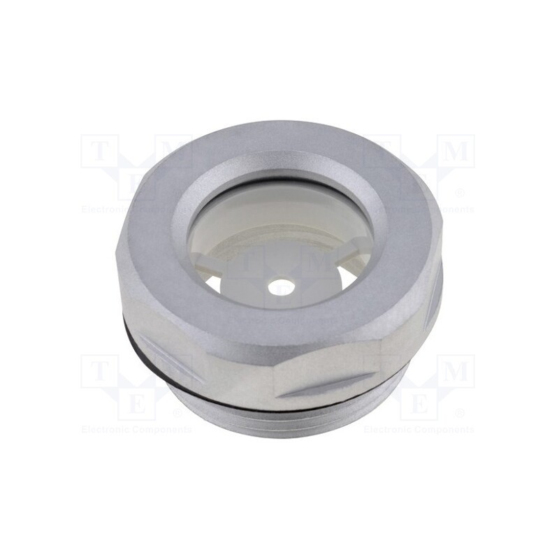 1 pcs x ELESA+GANTER - GN 743-18-M27X1,5-A - Level indicator, Inspect.hole dia: 18mm, M27, Mat: aluminium