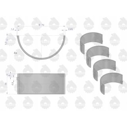 Set of connecting rod bearings n 1 00 iv grind 50