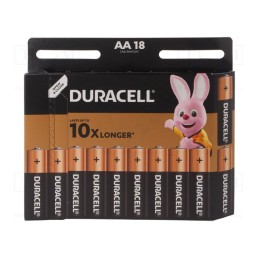 1 set x DURACELL - LR6/AA/MN1500(K18) ECONOMY PACK - Battery: alkaline, 1.5V, AA, non-rechargeable, 18pcs, Industrial