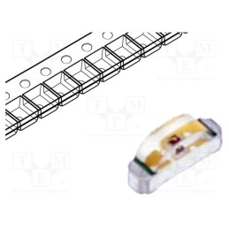 5 pcs x LITEON - LTST-S220KRKT - LED, SMD, 0804, red, 18÷54mcd, 2.1x1x0.6mm, 130°, 2÷2.4V, 20mA, 75mW