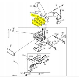 Kawasaki john deere m141357 manifold gasket