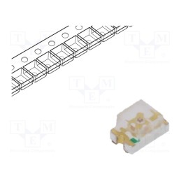 5 pcs x LUCKYLIGHT - LL-S170YC-1AS - LED, SMD, 0805, yellow, 8÷15mcd, 2x1.25x1.1mm, 120°, 1.6÷2.4V, 20mA