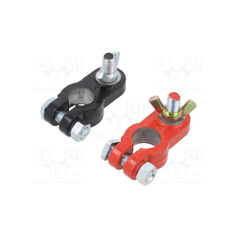 1 set x BPOWER - GA004 - Battery clamps, french, rechargeable battery 12V