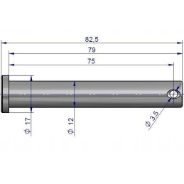 Pin 12h8x85 75 securing the c-axis pin 3