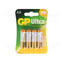 1 set x GP - 15AU-U4 - Battery: alkaline, 1.5V, AA, non-rechargeable, 4pcs.