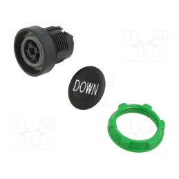 1 pcs x SCHNEIDER ELECTRIC - ZB5AA344 - Switch: push-button, 22mm, Stabl.pos: 1, black, none, IP66, flat