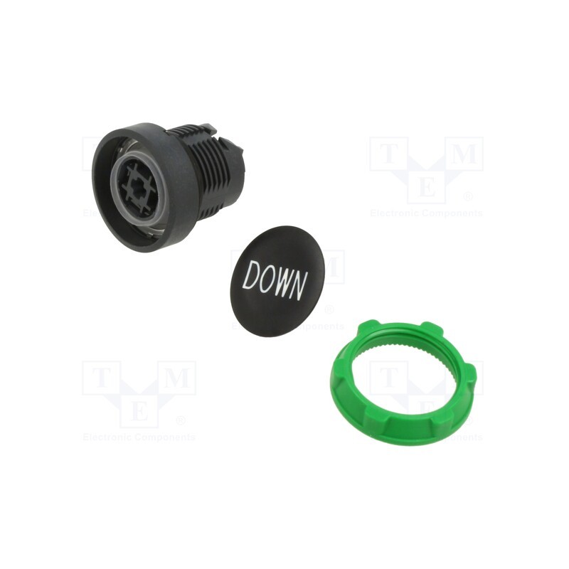 1 pcs x SCHNEIDER ELECTRIC - ZB5AA344 - Switch: push-button, 22mm, Stabl.pos: 1, black, none, IP66, flat