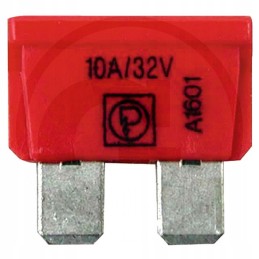 Flat fuse 10a, red, set of 50 pcs
