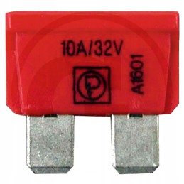 Flat fuse 10a, red, set of 50 pcs