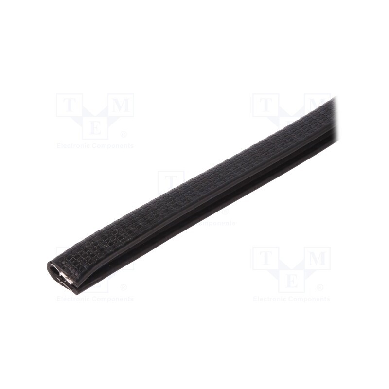 1 pcs x ELESA+GANTER - GN 2184-14-SW-20 - Hole and edge shield, PVC, L: 20m, black, H: 14mm, W: 10.5mm