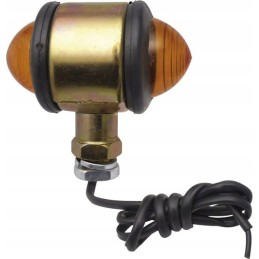Turn signal lamp, round, 12 24v, orange