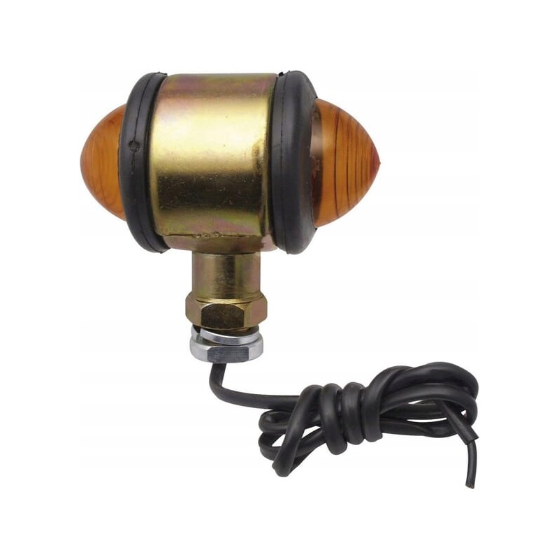 Turn signal lamp, round, 12 24v, orange