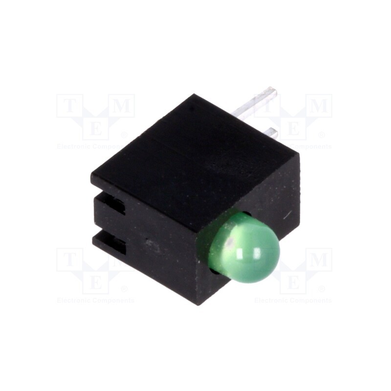 5 pcs x LUCKYLIGHT - H30C-1GD - LED, in housing, green, 3mm, No.of diodes: 1, 20mA, 80°, 1.6÷2.6V