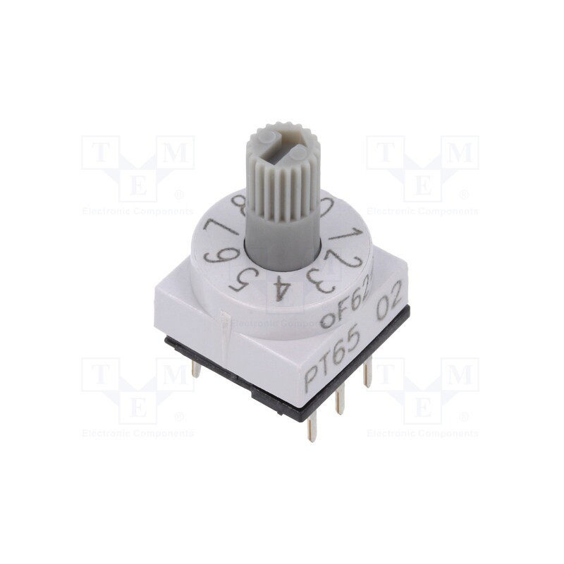 1 pcs x PTR HARTMANN - PT65302 - Encoding switch, DEC/BCD, Pos: 10, THT, Rcont max: 80mΩ, PT65