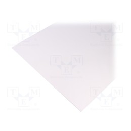 1 pcs x ANTALIS - 474404.05001 - Sheet, Dim: 498x1000mm, Thk: 3mm, white, KOMADUR, 0.498m2
