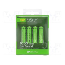 1 set x GP - 100AAAHC B4 - Re-battery: Ni-MH, AAA,R3, 1.2V, 950mAh, ReCyko+, Ø10.5x44.5mm