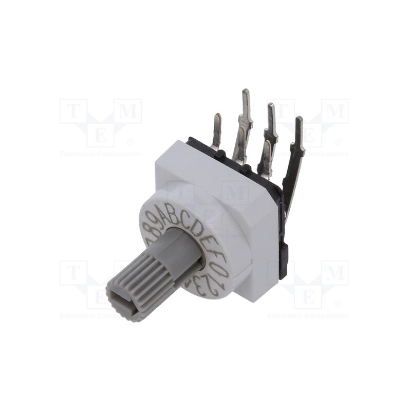 1 pcs x PTR HARTMANN - PT65303L254 - Encoding switch, HEX/BCD, Pos: 16, THT, Rcont max: 80mΩ, PT65