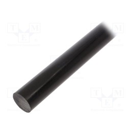 1 pcs x MITSUBISHI CHEMICAL ADV. MATERIALS - 21001292B050050000 - Rod, Ø: 50mm, L: 500mm, black, extruded, Length tolerance: 0, 
