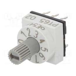 1 pcs x PTR HARTMANN - PT65302V - Encoding switch, DEC/BCD, Pos: 10, THT, Rcont max: 80mΩ, PT65
