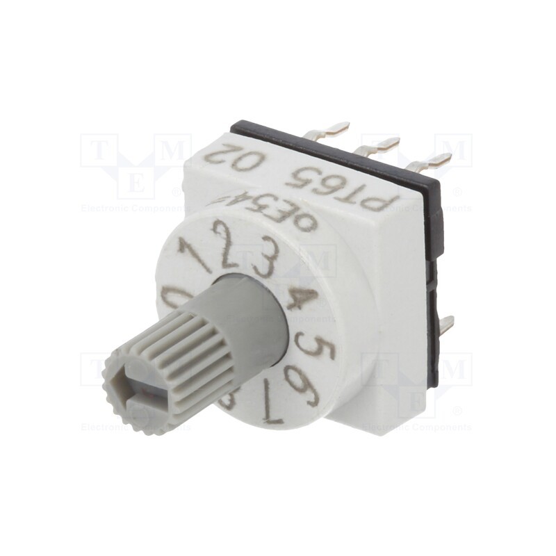 1 pcs x PTR HARTMANN - PT65302V - Encoding switch, DEC/BCD, Pos: 10, THT, Rcont max: 80mΩ, PT65