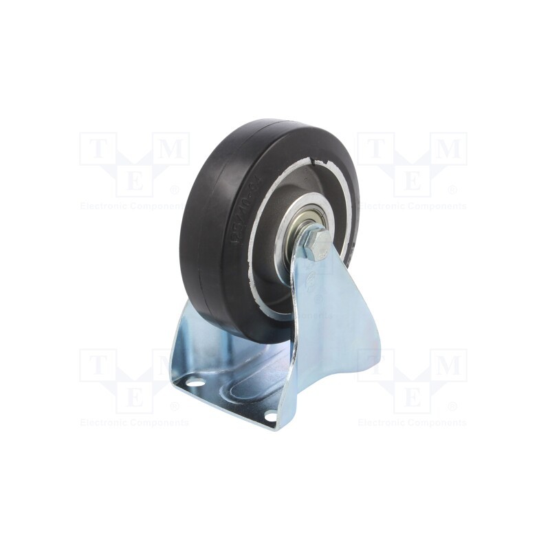 1 pcs x RADER - TPE-ALGE 125K - Transport wheel, Ø: 125mm, W: 40mm, H: 156mm, rigid, 150kg, rubber