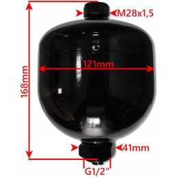 Shock absorber, double hydroaccumulator 0 75 l g1 2