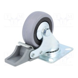 1 pcs x ELESA+GANTER - 452051 - Transport wheel, Ø: 50mm, W: 20mm, H: 67mm, torsional with lock