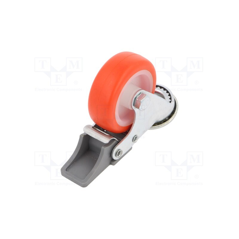 1 pcs x ELESA+GANTER - 451988 - Transport wheel, Ø: 50mm, W: 18mm, H: 66mm, torsional with lock